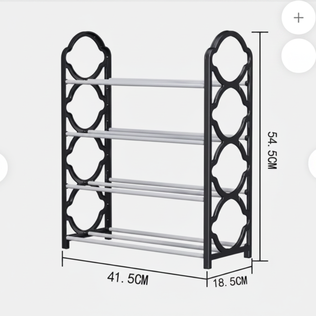 4-Tier Detachable Shoe Rack – Space Saving Shoe Storage Organizer